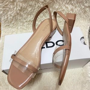 New Aldo Nude Sandals Suze 8.5